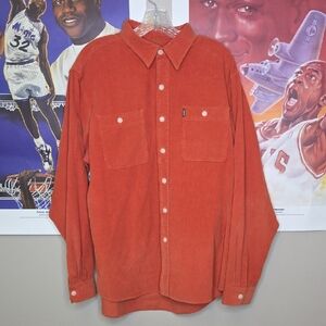 Vintage Ralph Lauren Polo Orange Corduroy Shirt